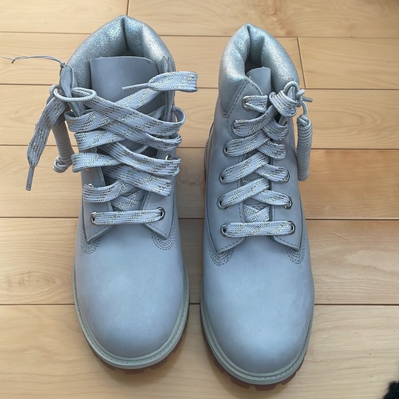 Timberland Boots -grey - size 5.5 youth NEW - Picture 3 of 5